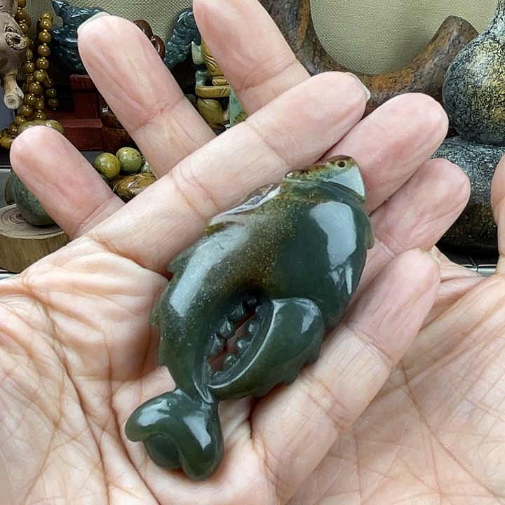 岫岩河磨玉（透闪石质玉）吊坠(不含链)未镶嵌