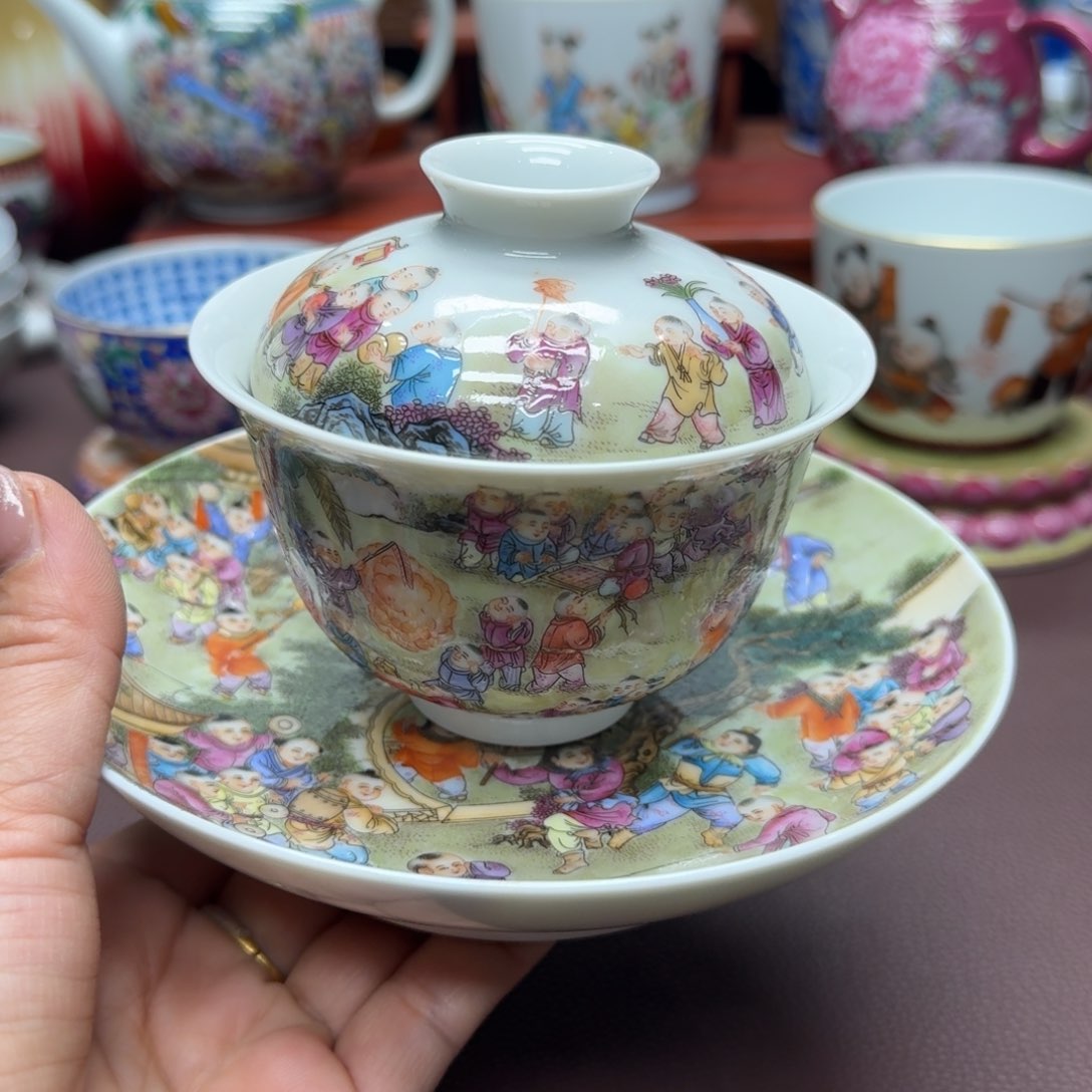 瓷片景德镇仿古手工制作精品展示