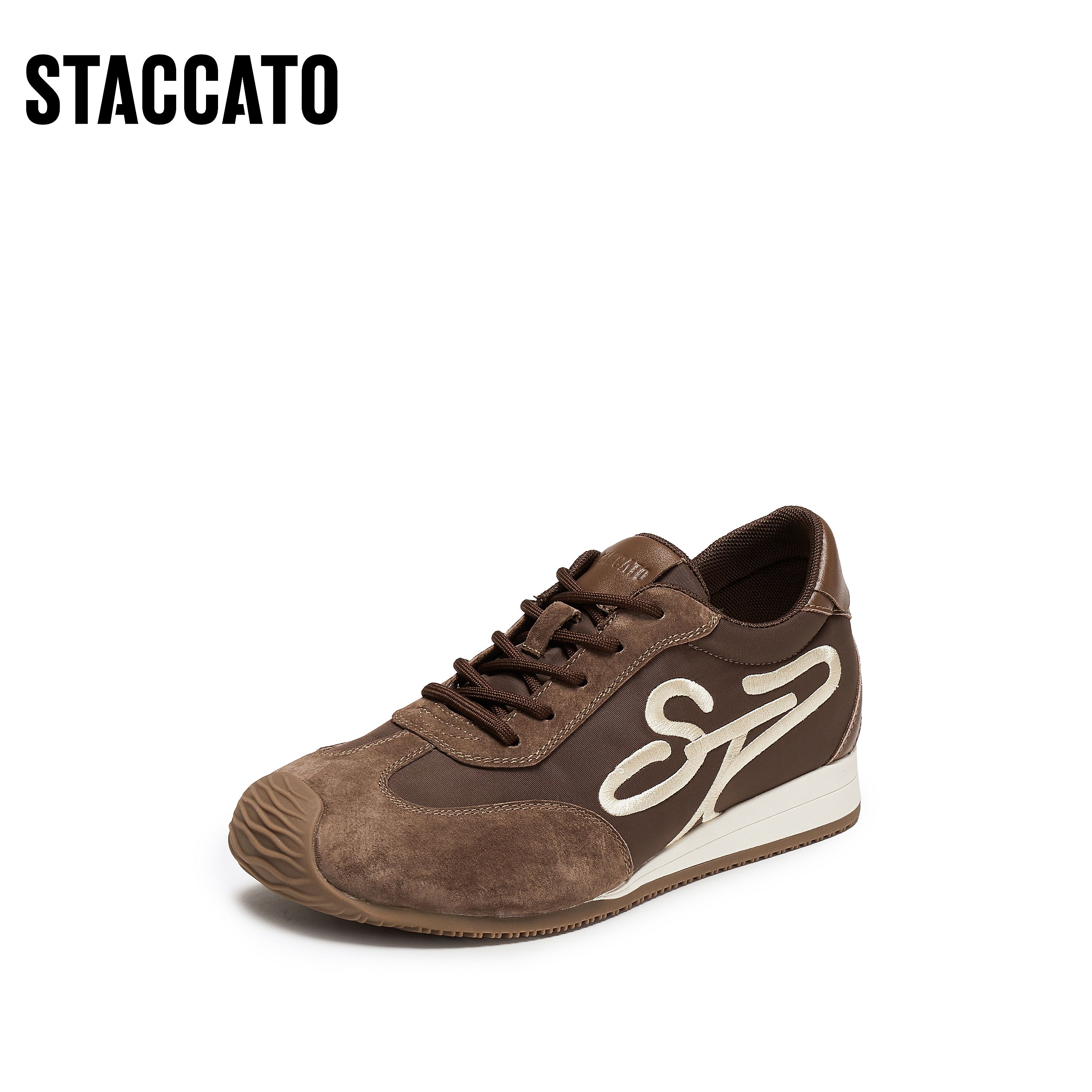 思加图复古德训鞋运动鞋百搭厚底增高运动休闲鞋女满帮鞋S3283CM4