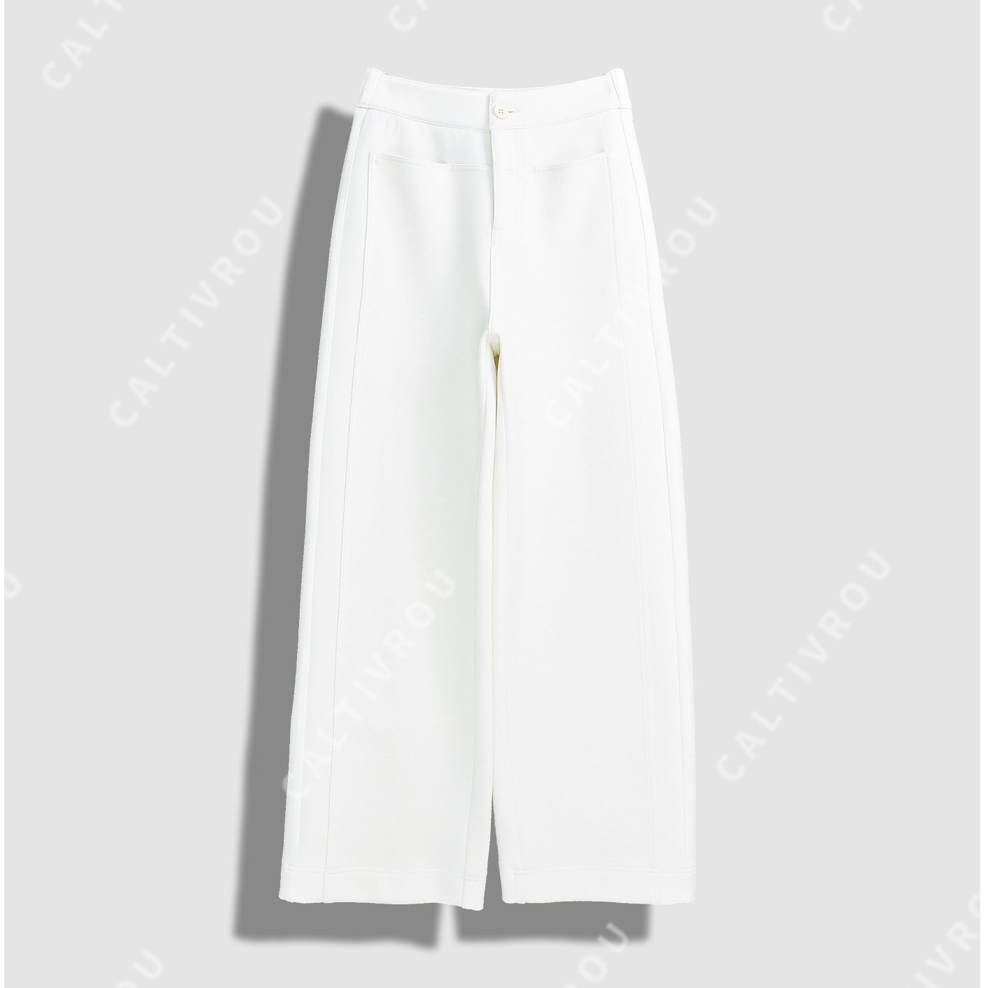 【璐璐】米光之韵~百搭气质高腰窄版休闲裤-K13054