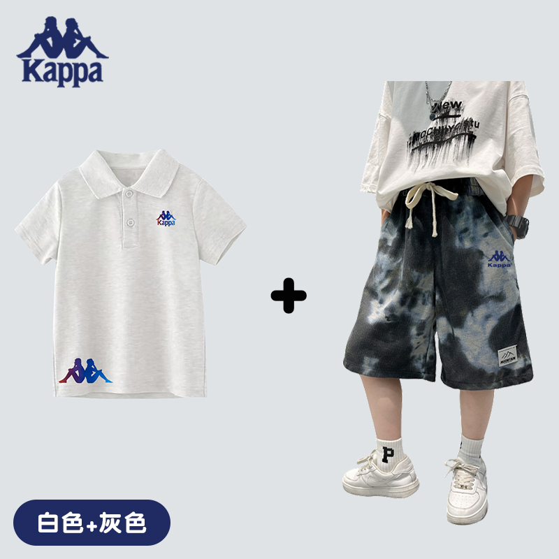 Kappa Kids背靠背童装夏款男女童套装亲子款时尚韩版品质套装