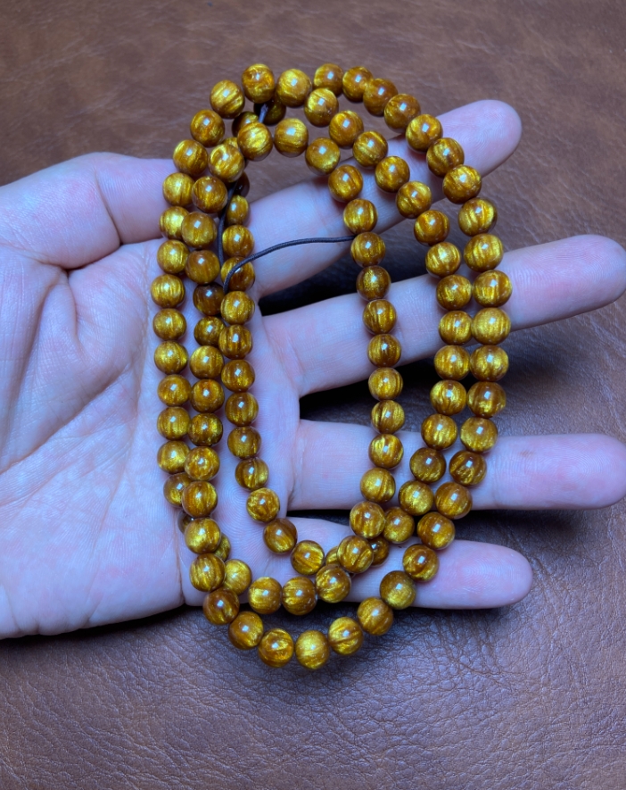 D073 金丝菩提手串 108颗