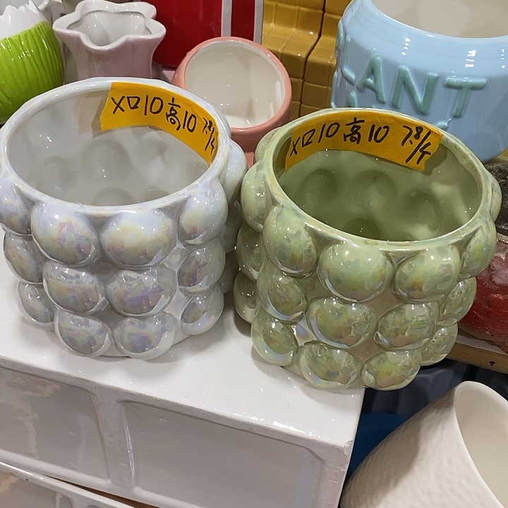 陶盆有孔 瑕疵针孔漏釉介意勿拍外口 10外高10