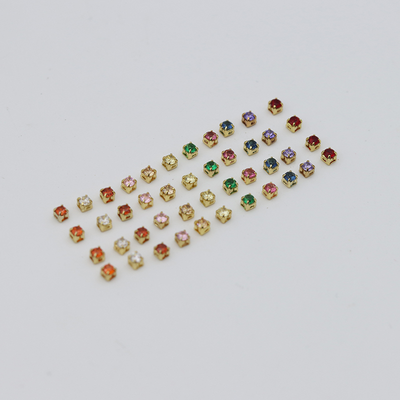 2mm锆石爪钻高保色手工编绳手链项链diy饰品配件