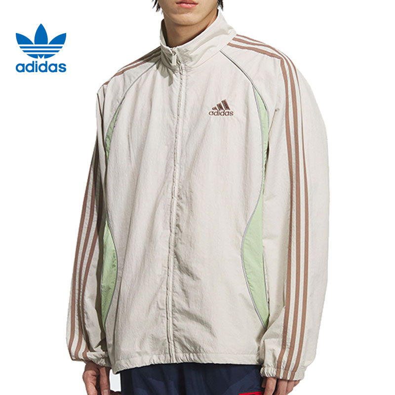 adidas阿迪达斯【环*】三叶草男子运动休闲夹克外套KE5846