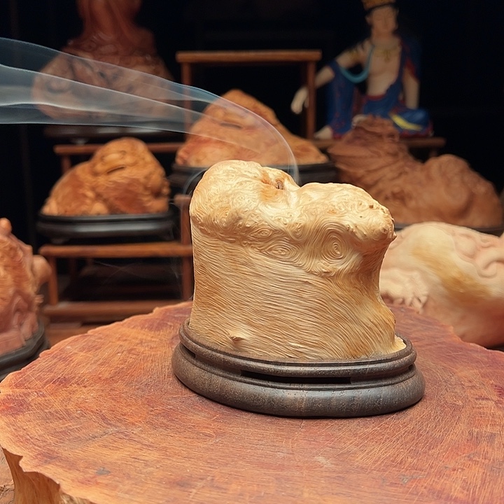 荔枝木荔枝木随型香炉摆件118