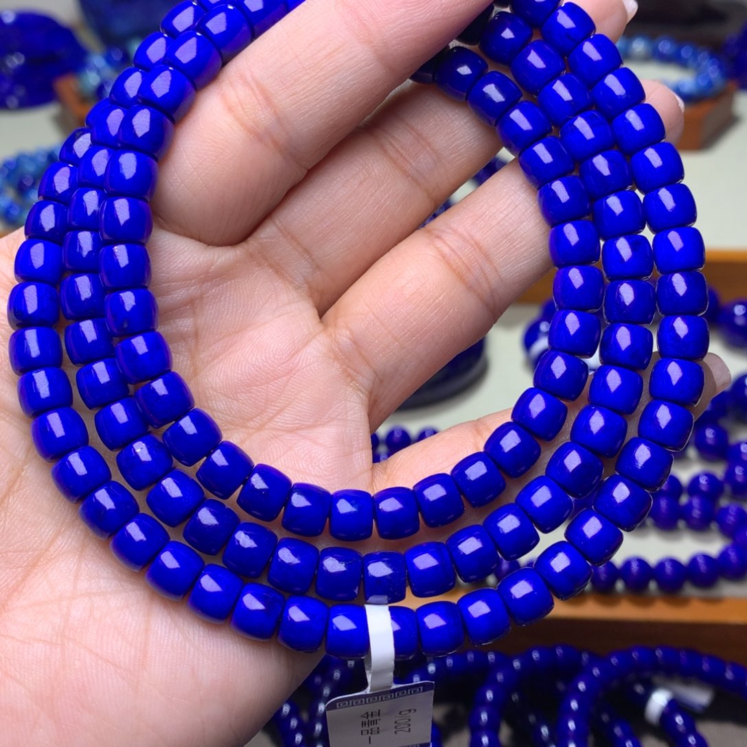 青金石手链未镶嵌7m