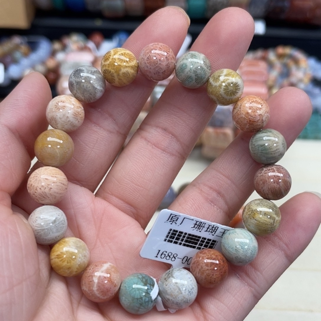 未镶嵌手串硅化珊瑚（珊瑚玉）215