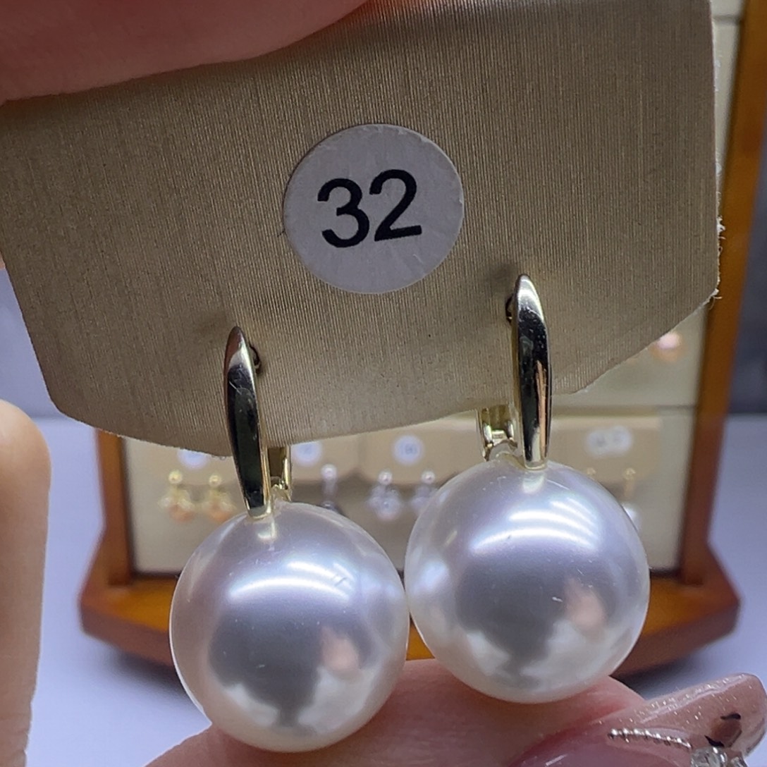耳饰淡水珍珠银S925镶嵌
