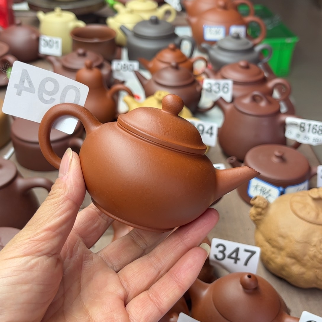 紫砂茶壶小红泥半手120cc