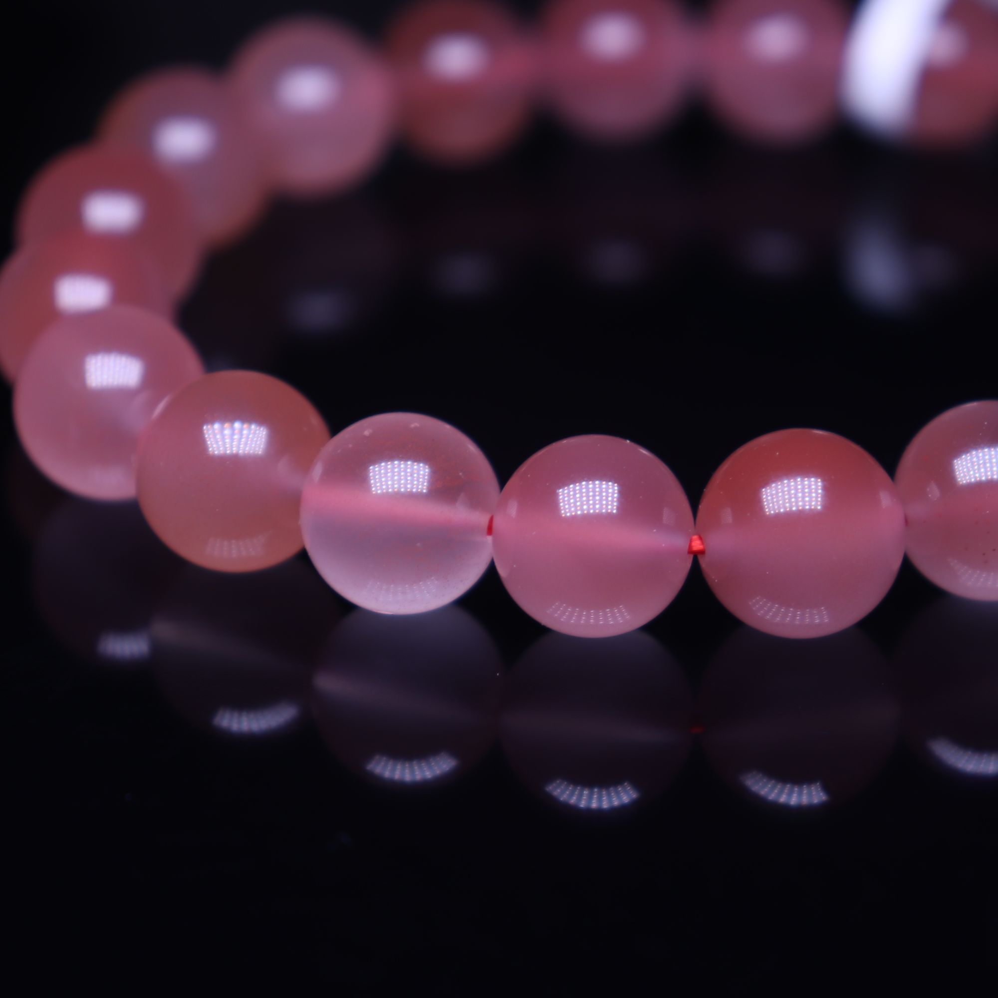 川料南红冰红单圈手串9mm【多样性发一】