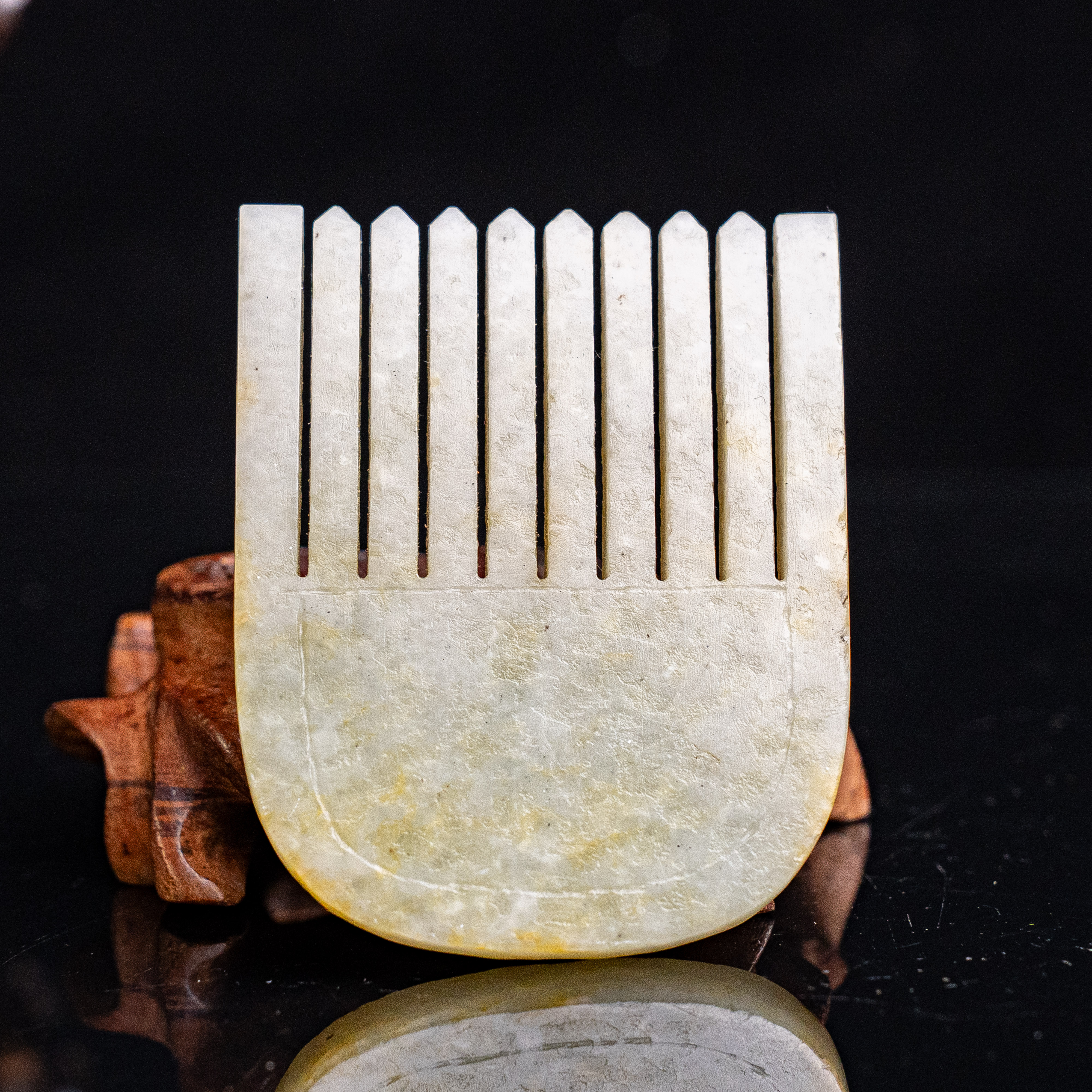 明代和田玉玉梳头饰-CS