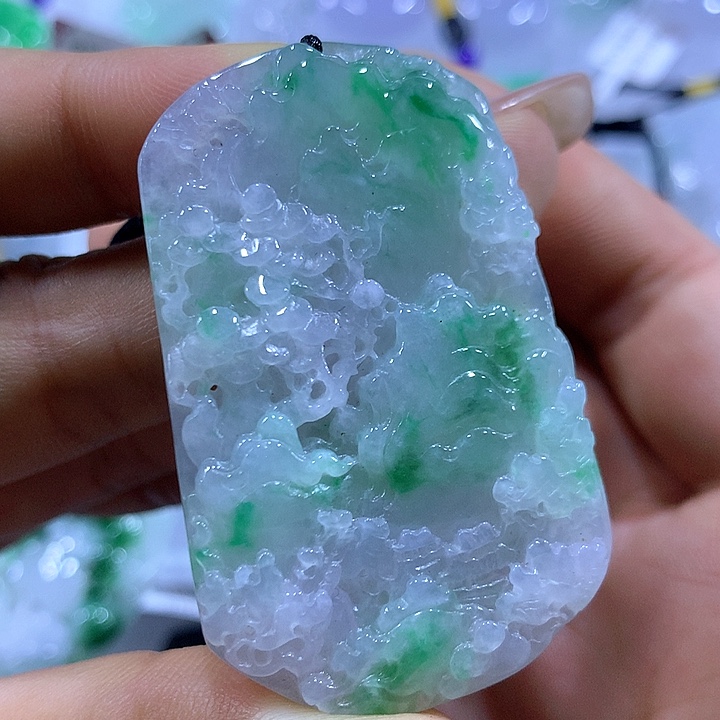 翡翠未镶嵌颈饰天然翡翠A货吊坠