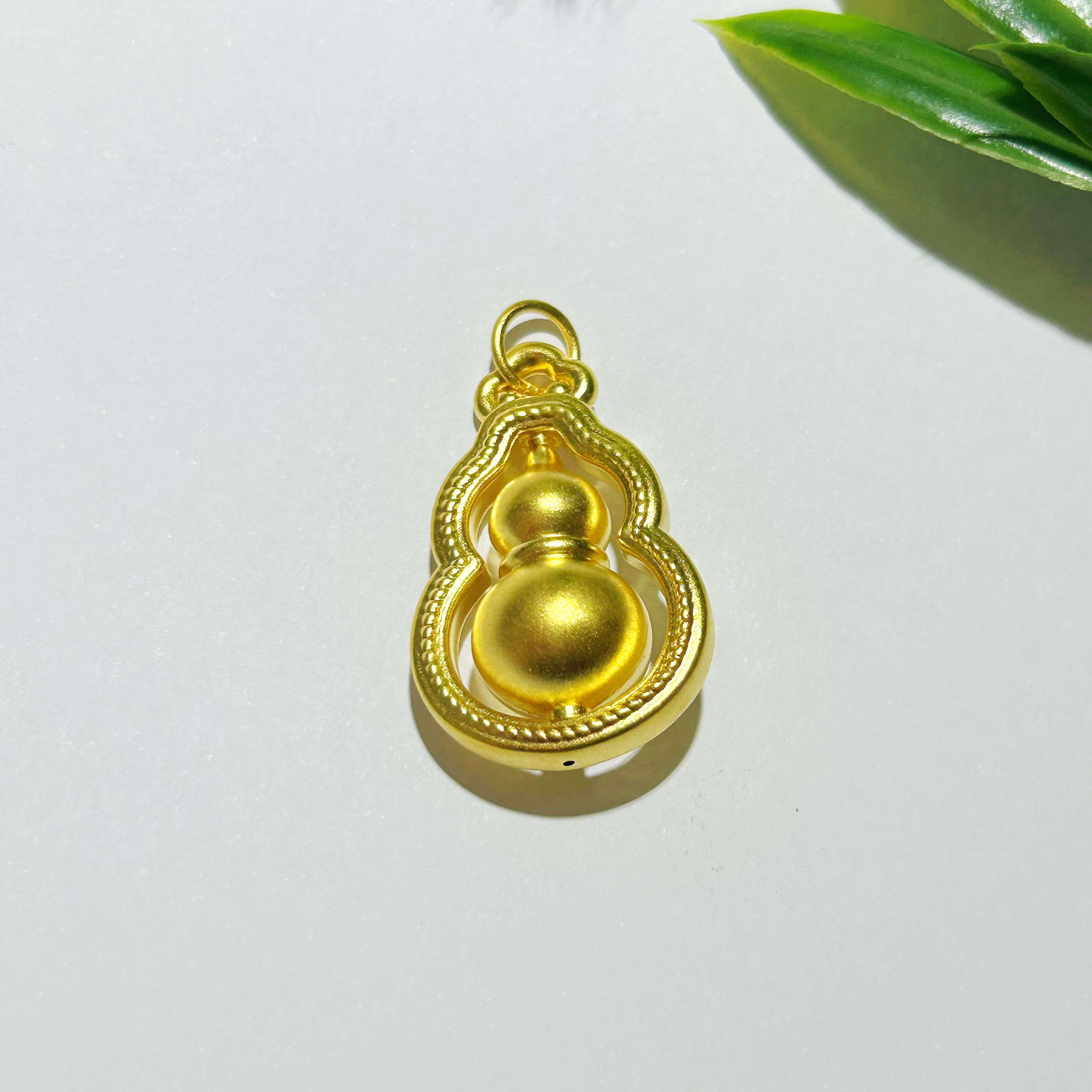 【富远黄金】足金5D古法工艺葫芦吊坠挂坠