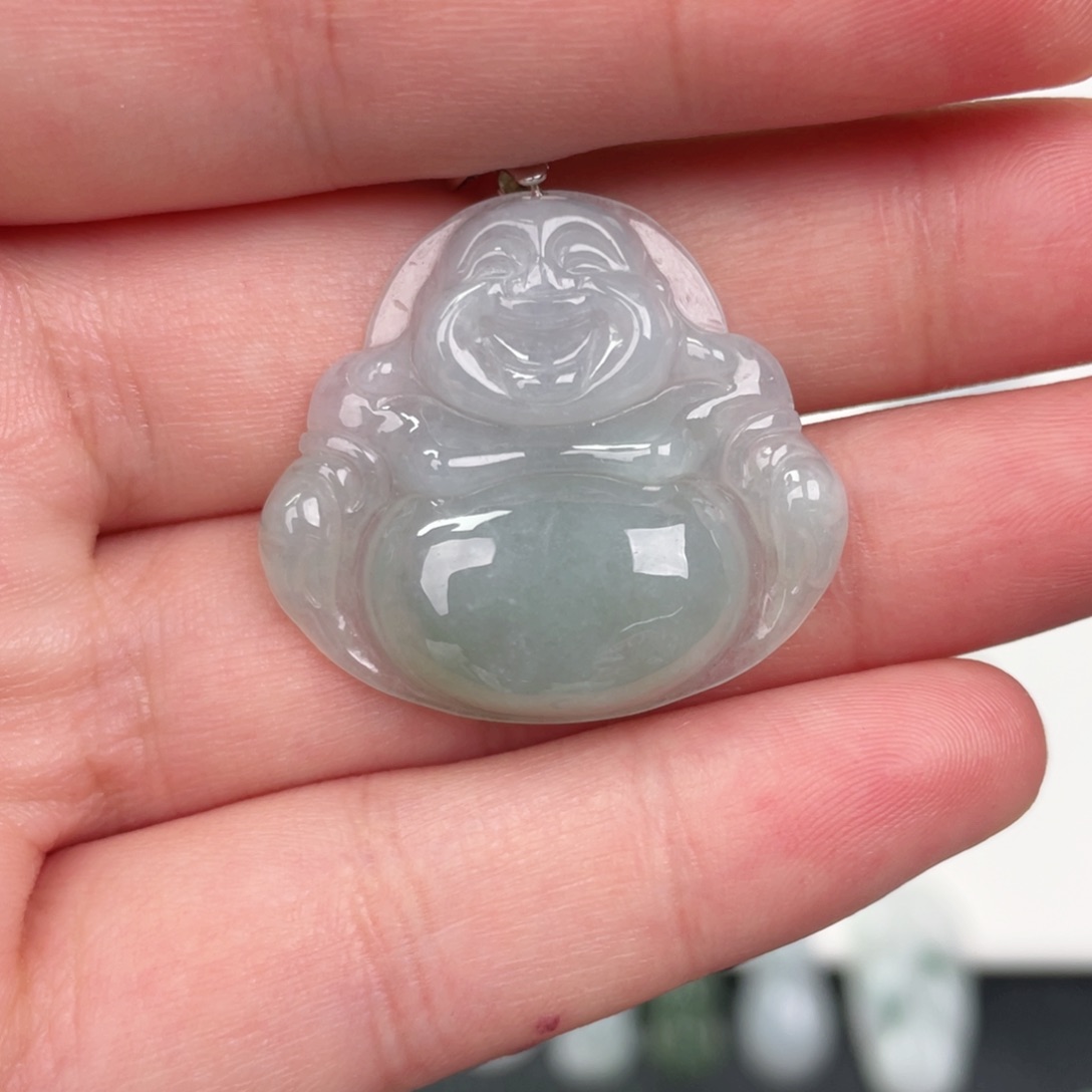 翡翠未镶嵌颈饰佛公