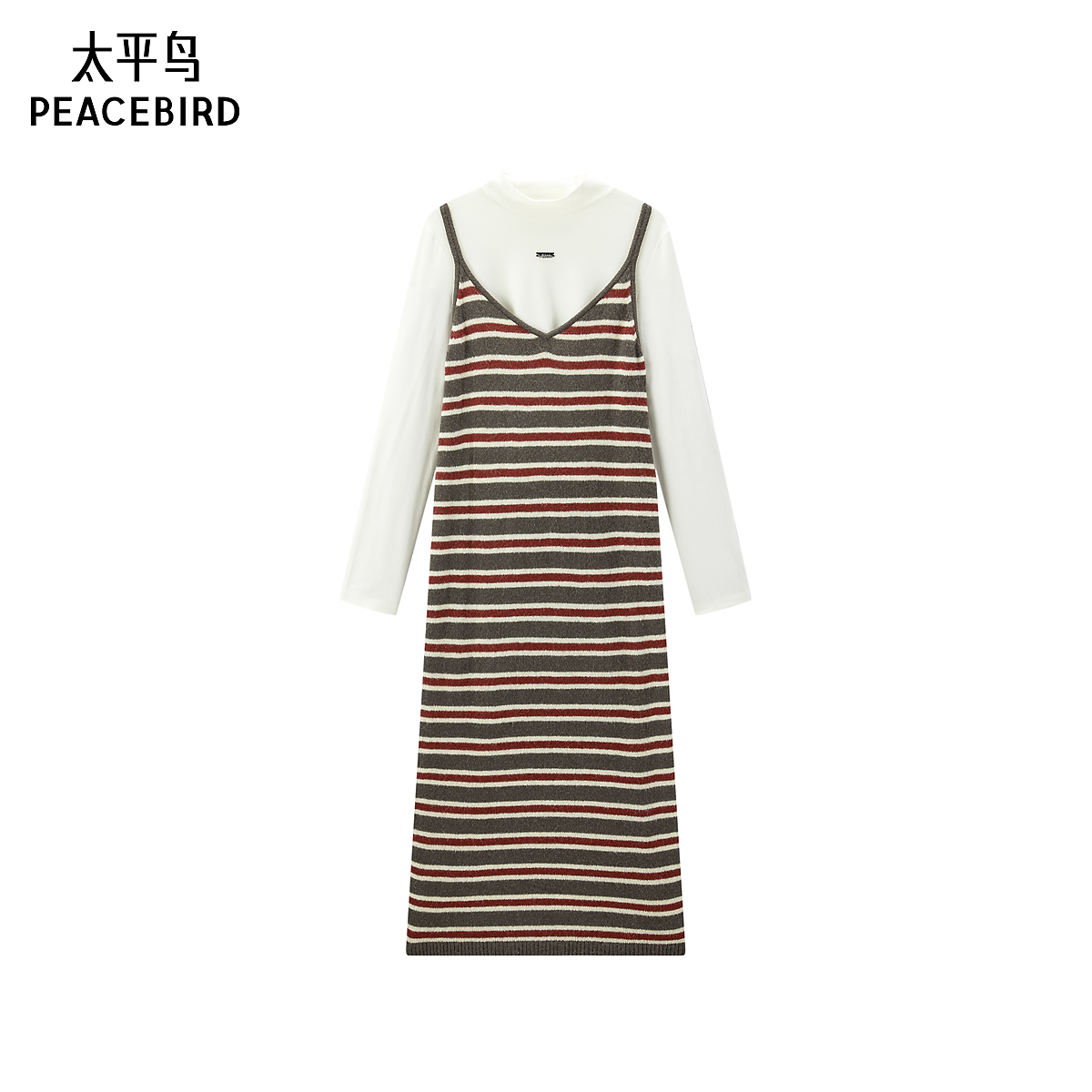 【陈嘉尔专属】太平鸟女装时尚长款连衣裙A3FAE442G