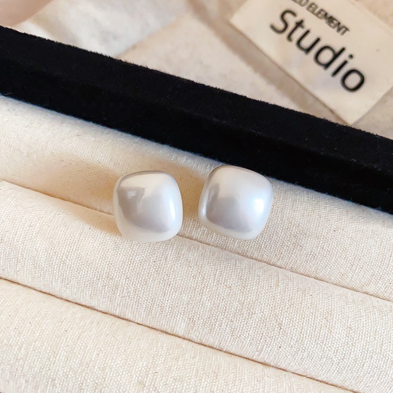 925银仿珍珠耳饰 925银针法式经典素款极简风耳钉时尚简约百搭
