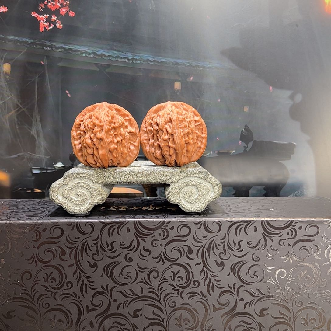 桃核把件五*子平谷四座楼022706