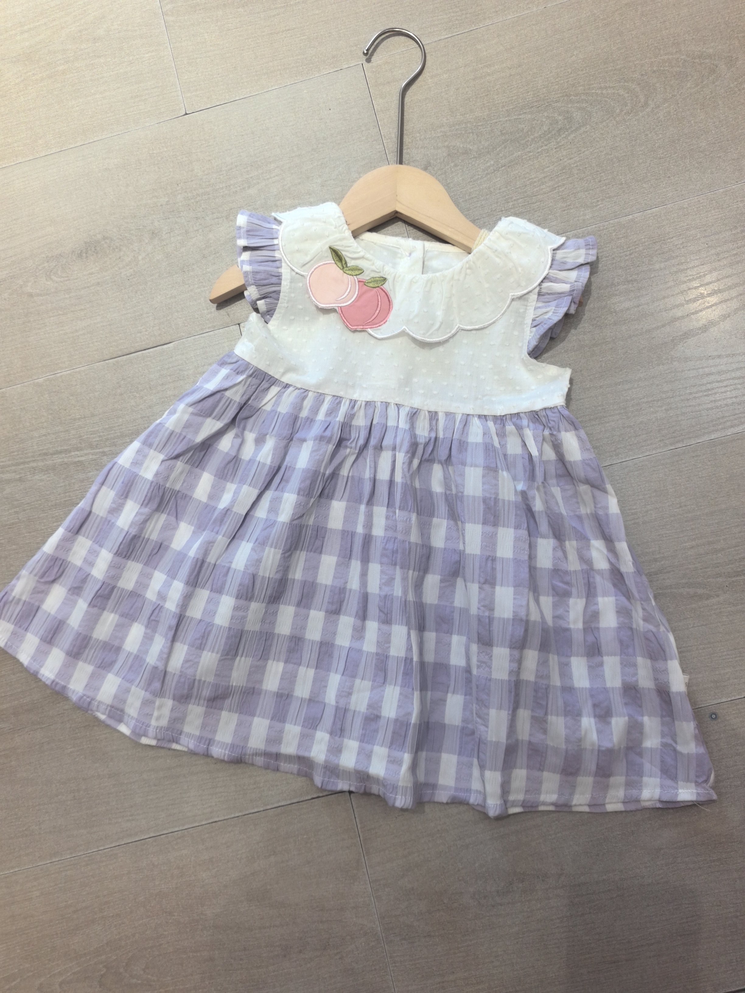 女小童夏季格子背心连衣裙