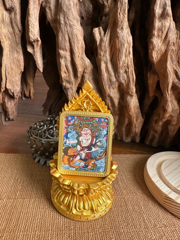 【白财神】—热贡画师手绘原创设计，项链挂脖唐卡饰品