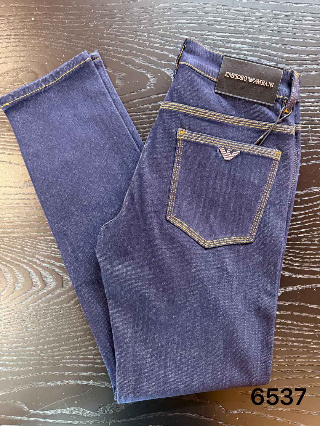 秋季【轻奢牛仔】广州欧潮精品修身直筒牛仔裤-6537