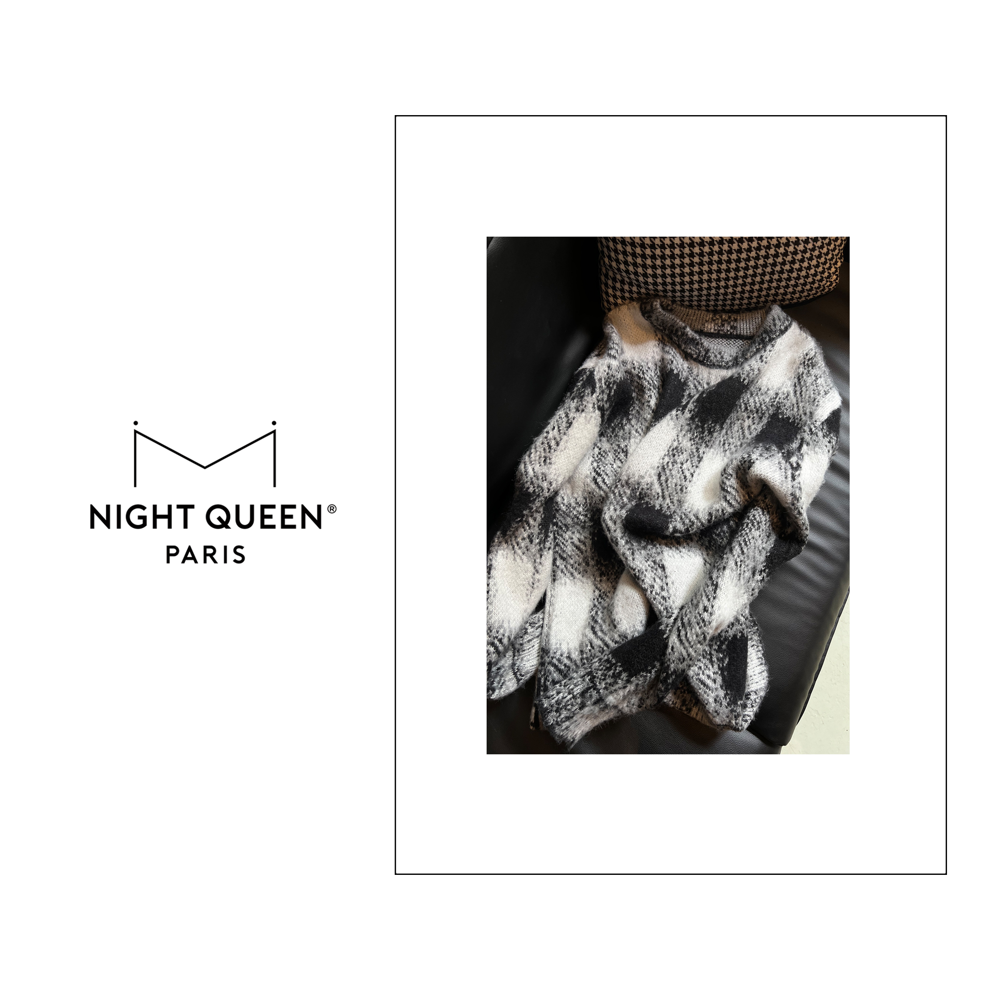 【XJ791】原厂限量纪念版黑白灰经典男女同款毛织百搭时尚套头衫