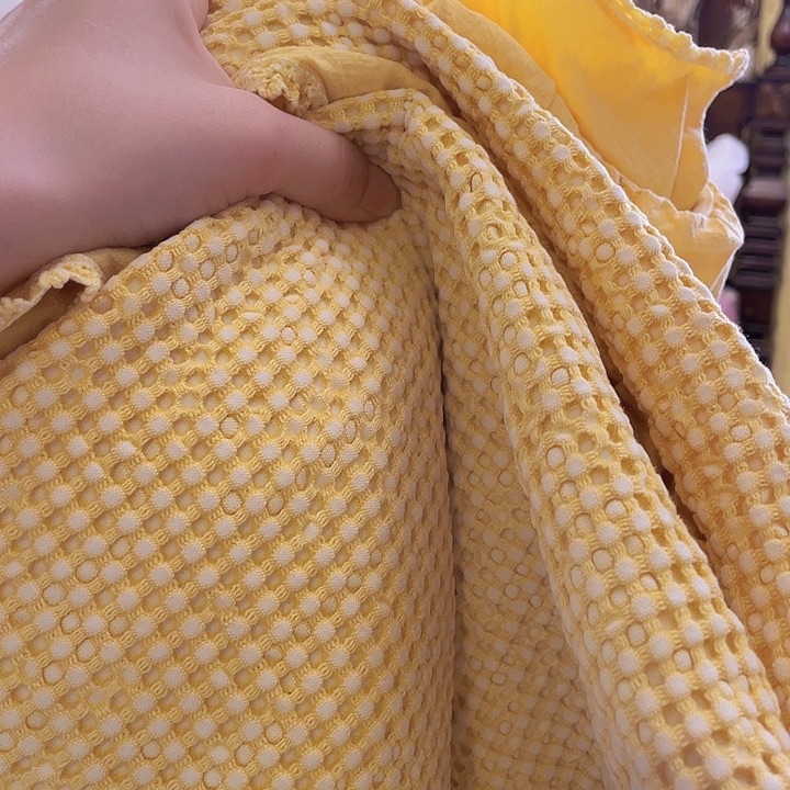 樱***迪竹子纤维黄色盖毯