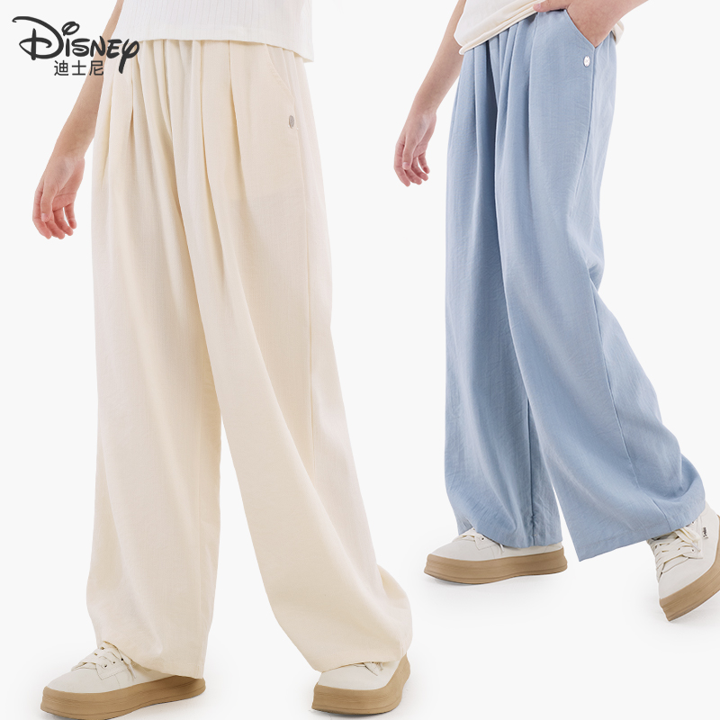 女童裤子夏季新款儿童轻薄防蚊直筒裤大童洋气阔腿裤冰丝运动童装