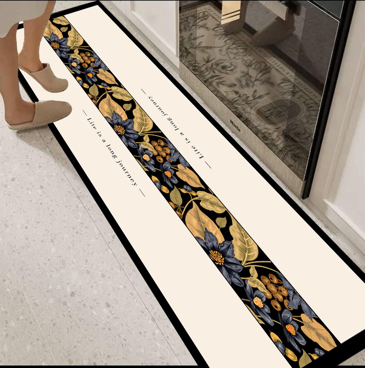 Z222-【40*160cm】硅藻泥阳台地垫吸水防滑机洗家用门口进门裁剪垫