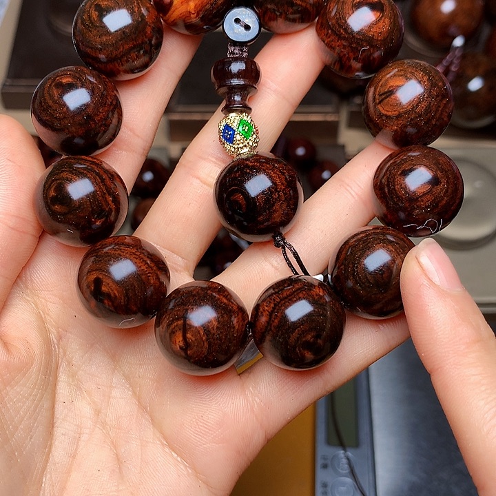 花梨木类手串/手链黄花梨风化料老挝花梨土埋料2.0