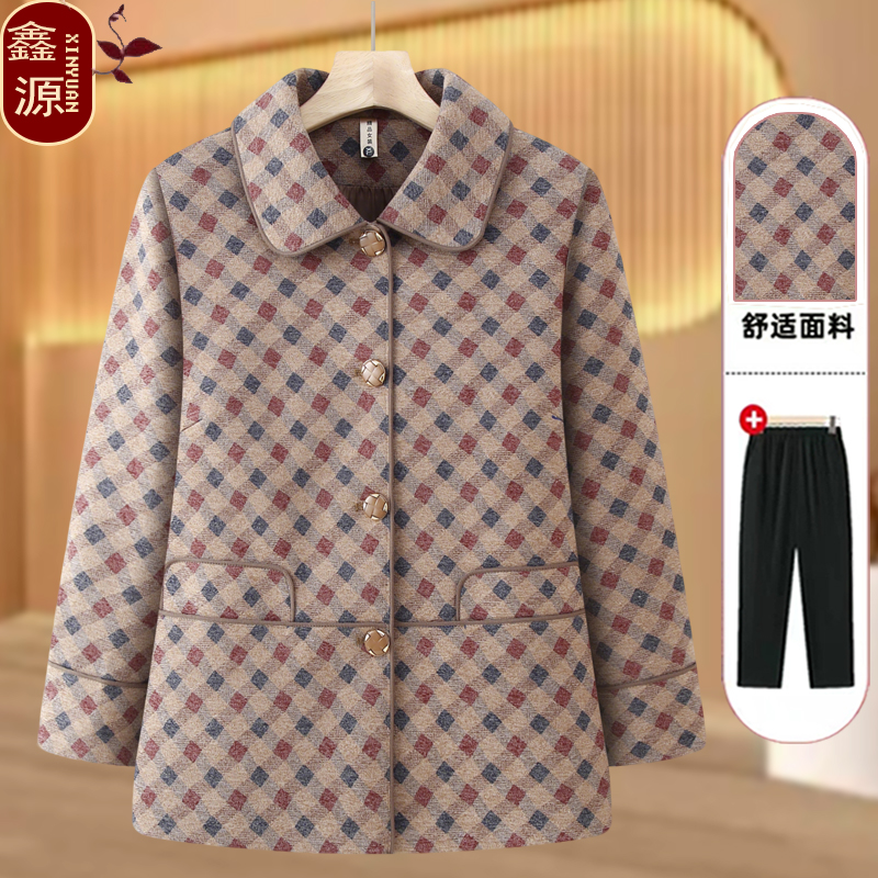老年人秋装女奶奶外套2025新款中老年妈妈春秋上衣老太太老人衣服