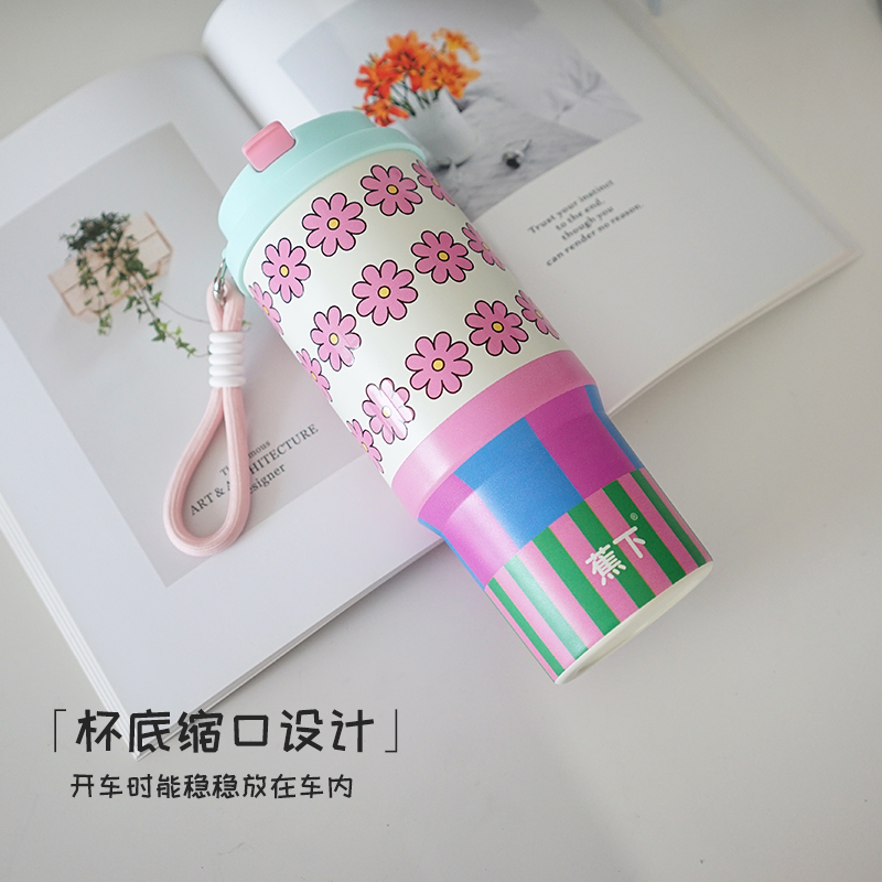 保温杯316吸管大容量高颜值水杯张