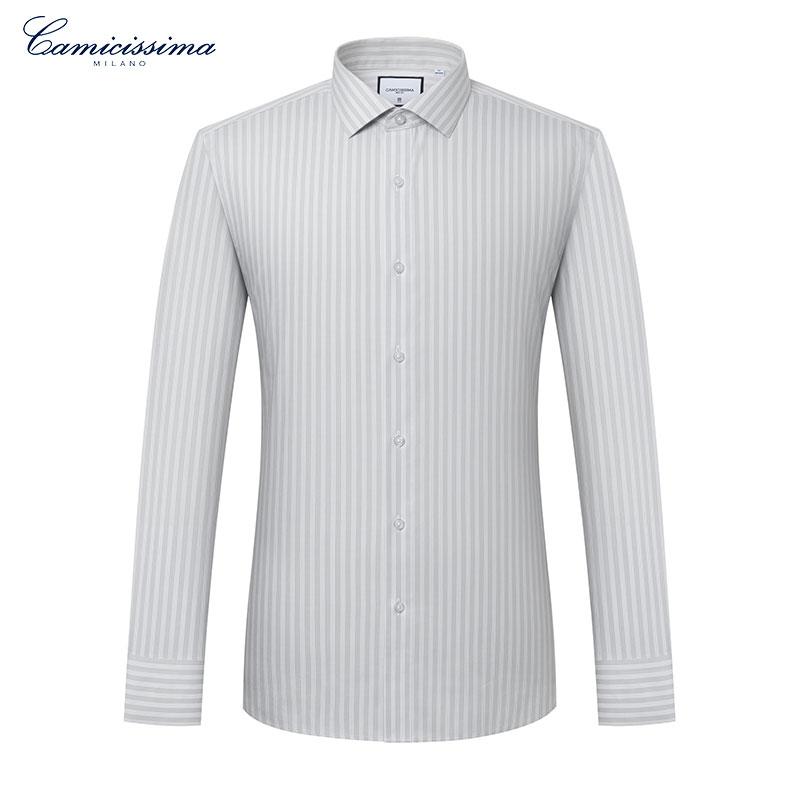 恺米切2025年秋季免烫衬衫休闲衬衣内搭舒适商务长袖衬衫