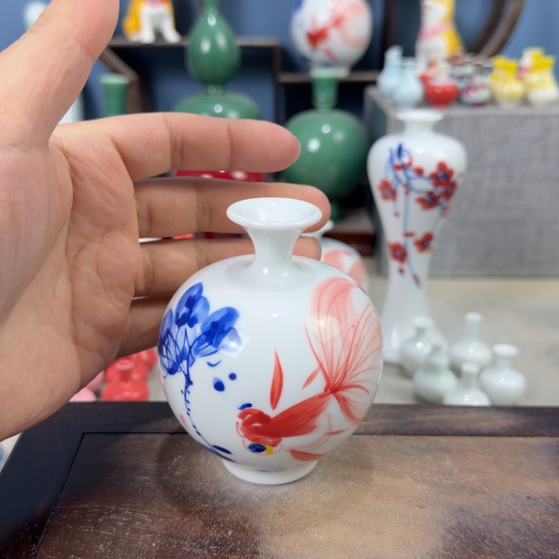陶瓷手工小花器摆件