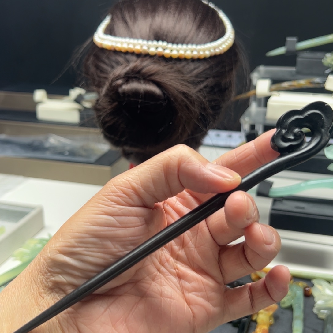 岫玉福利发簪未镶嵌