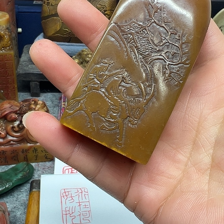 友***家印石昌化石手工制作工艺精湛