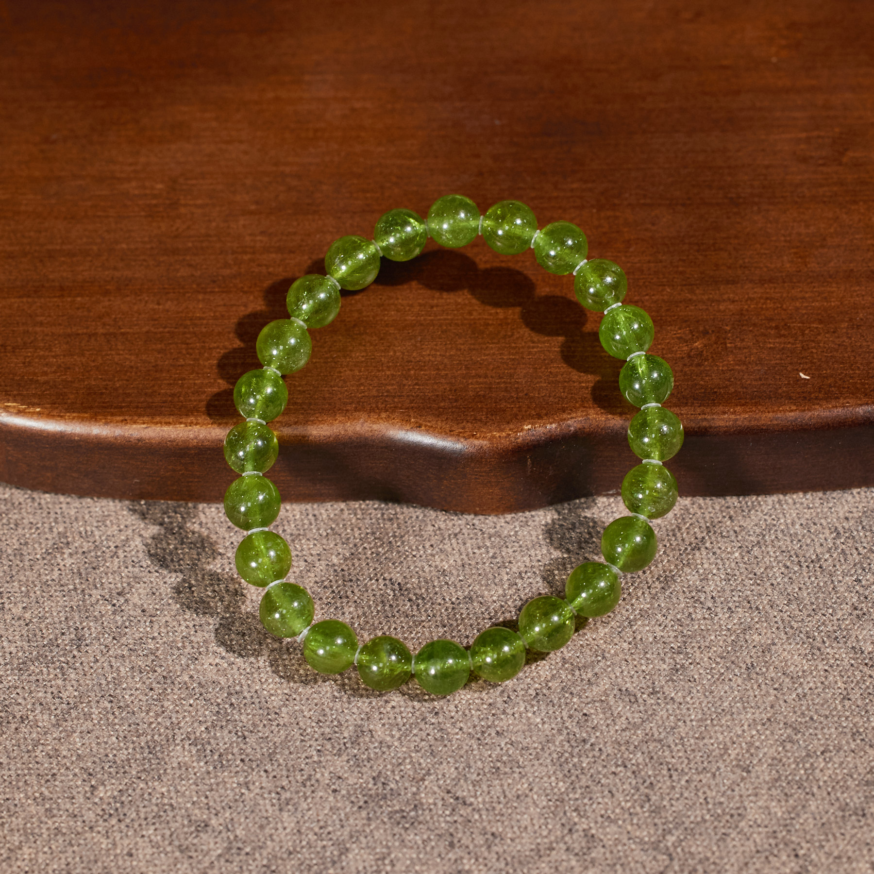 【九华山】圆珠*碧玺手串（卡7）*N6604