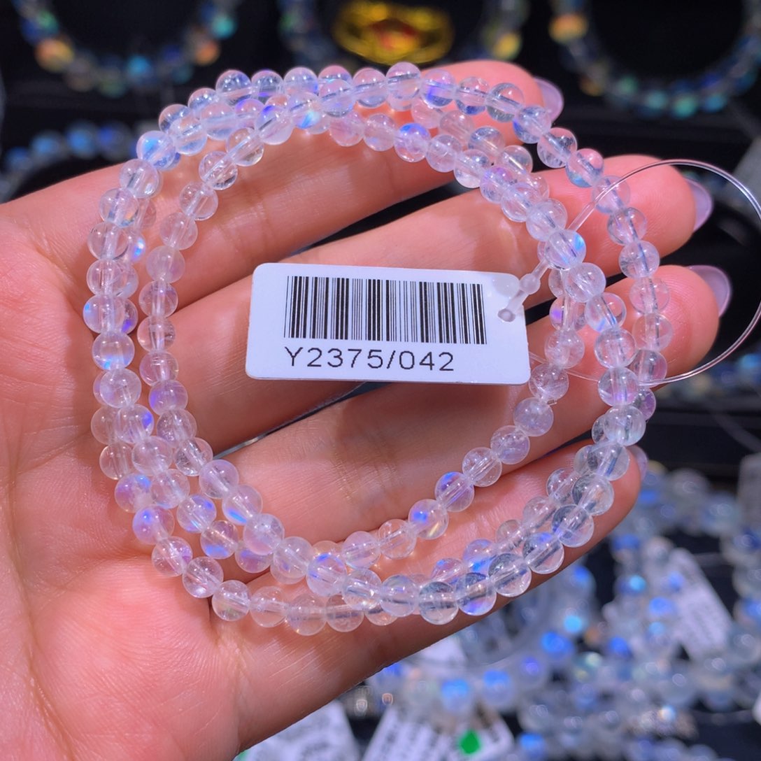 月光石手链未镶嵌Q****茶Y2375/042 4.2mm