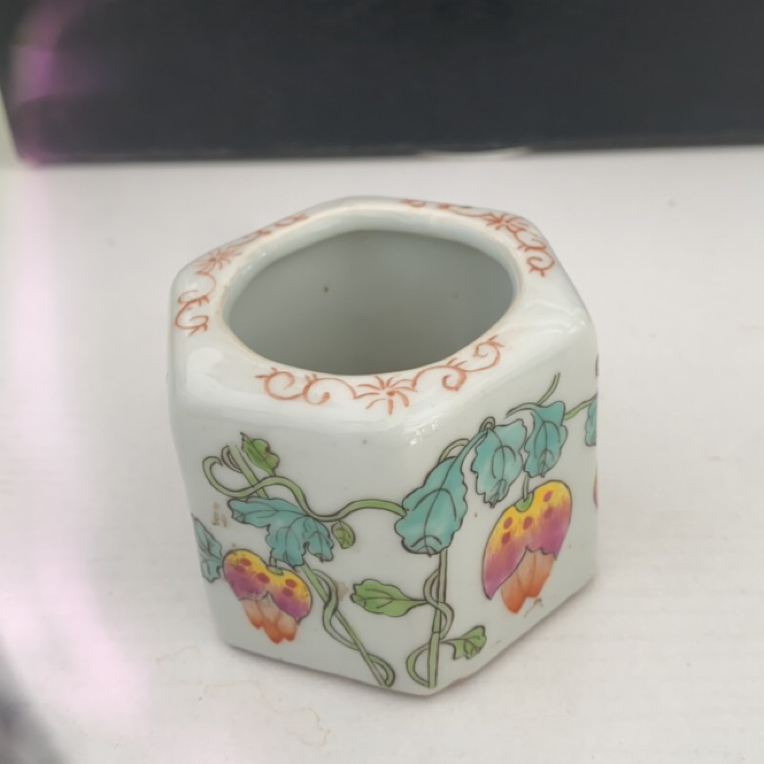 六角形，粉彩手绘