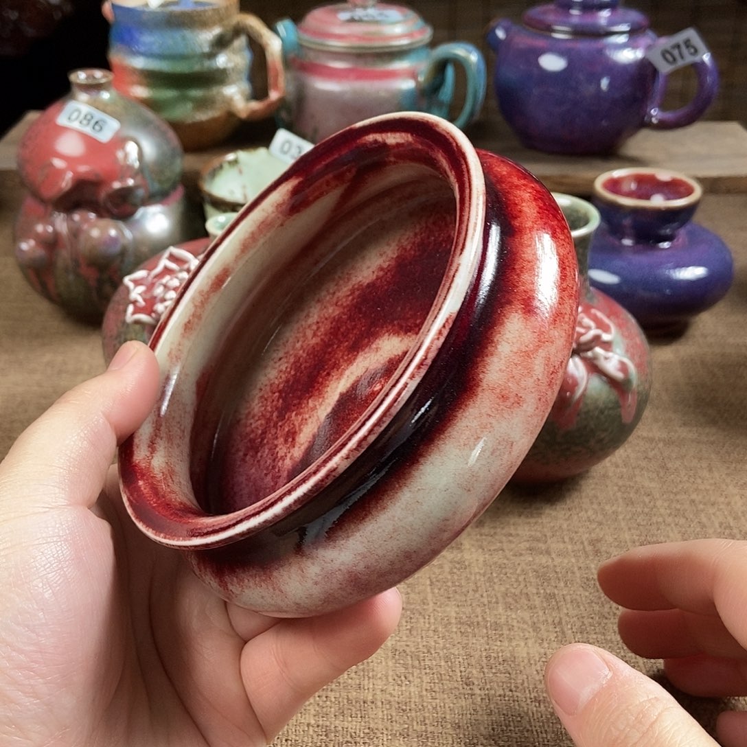 瓷片钧瓷茶壶艺术