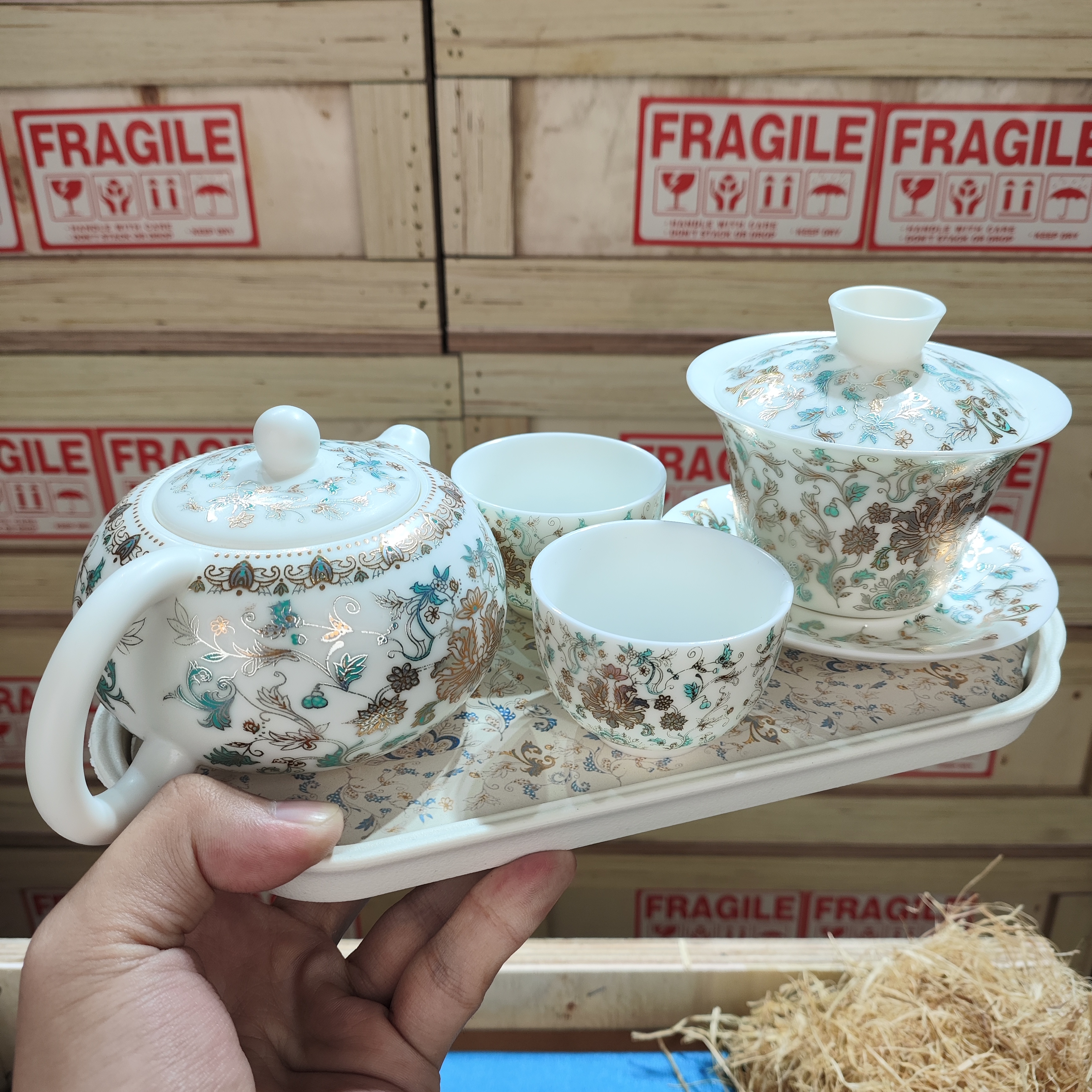 2店【闪购商品】羊脂玉白瓷套组mc157