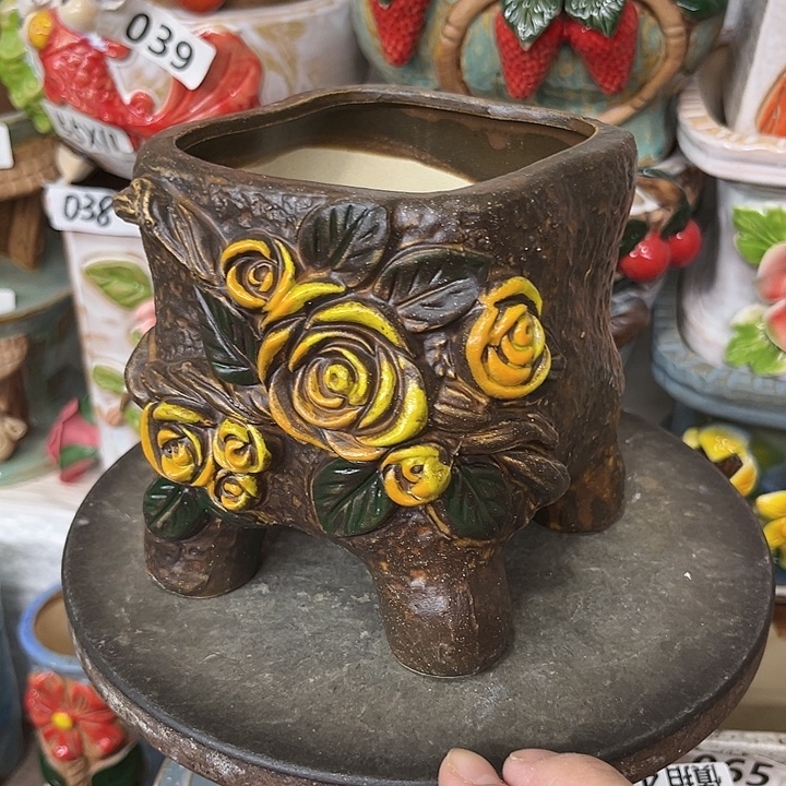 粗陶材质多肉花盆