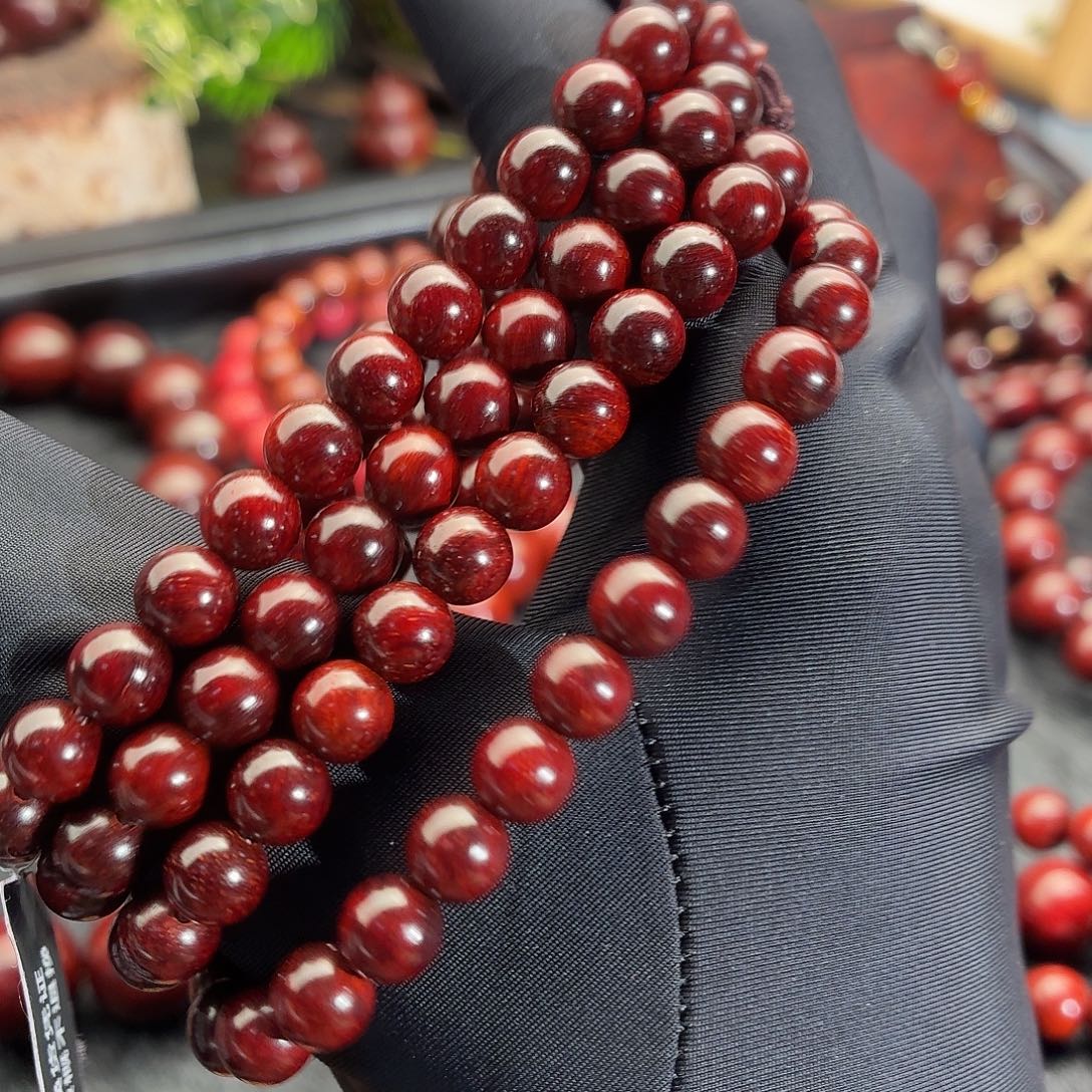 智***明手串/手链小叶紫檀原汁原味顶泥