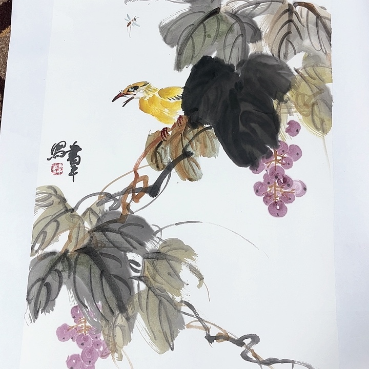 国画四尺三开闫书平