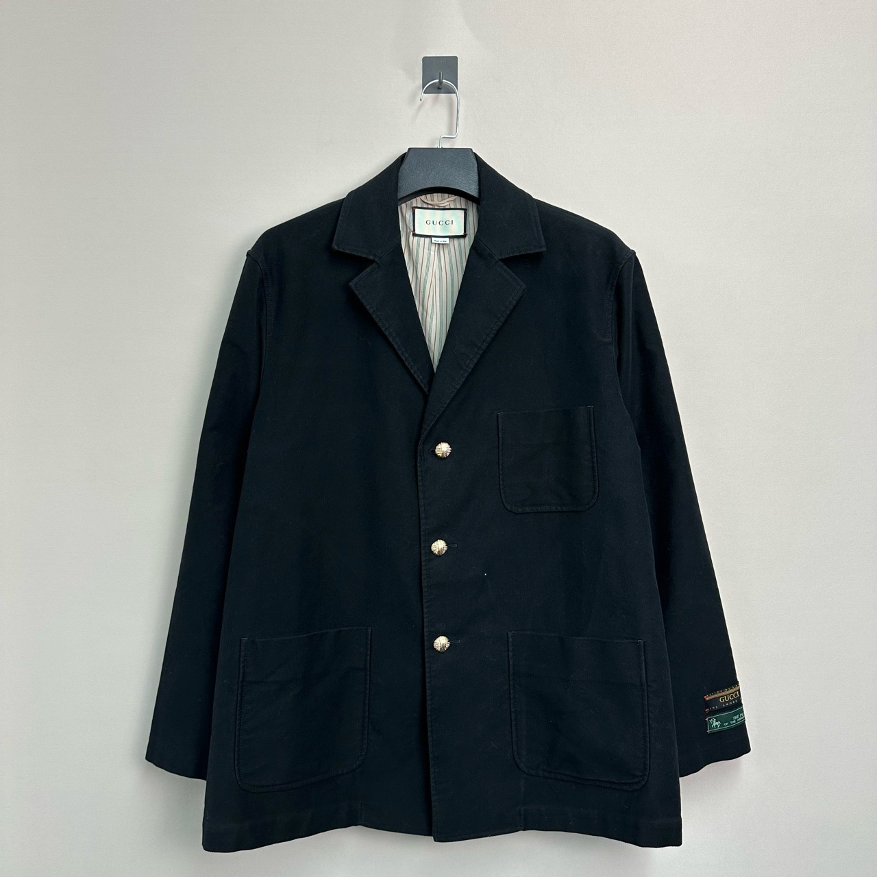 99新 GUCCI/古驰 新款袖标西装外套/50码/价19000