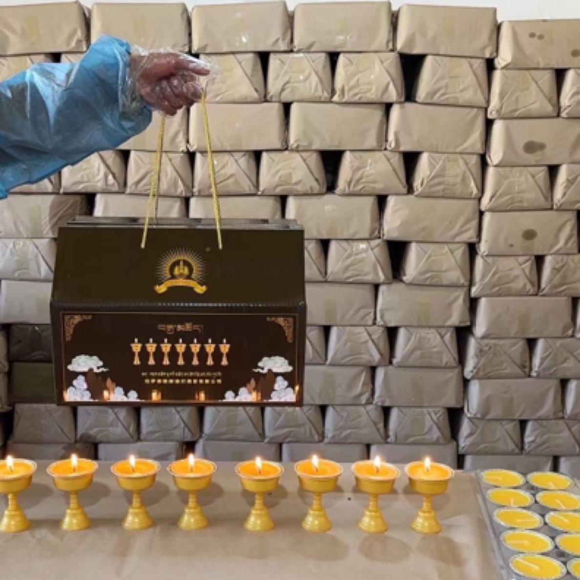 酥油灯【108个酥油灯 10个灯盏】