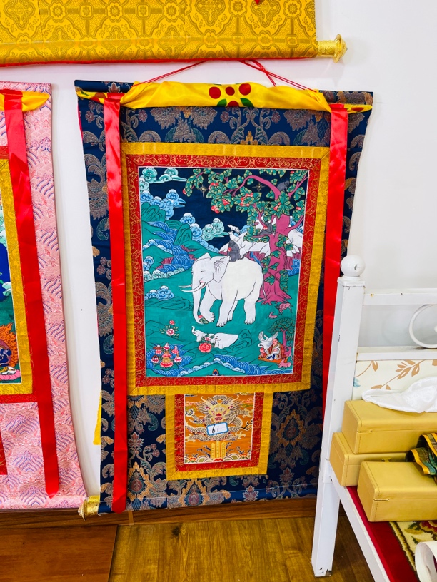 热贡精品唐卡和睦四瑞手绘61