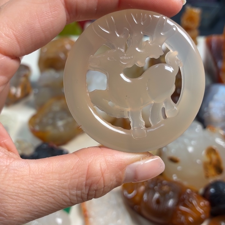 玛瑙/玉髓未镶嵌吊坠(不含链)