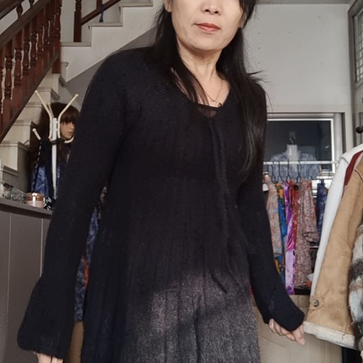 套头款秋冬女装长毛绒连衣裙套头短裙