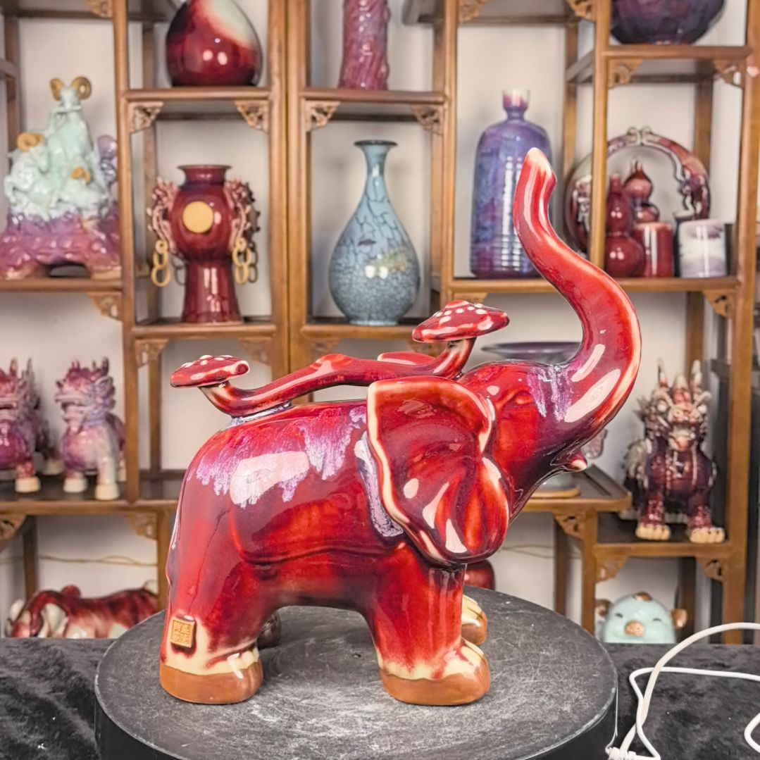 摆件钧瓷摆件神后镇钧瓷